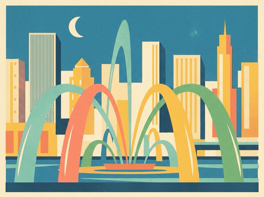 Friendship Fountain & the Southbank Riverwalk Free