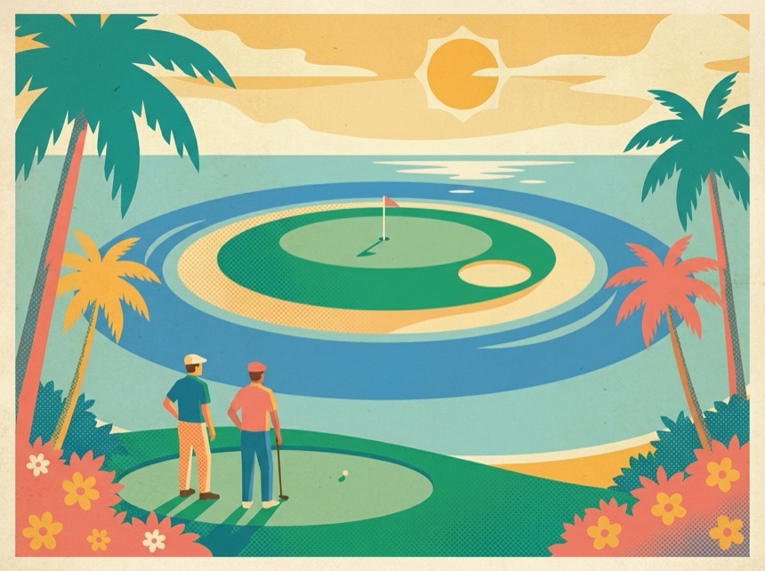 The island-green 17th